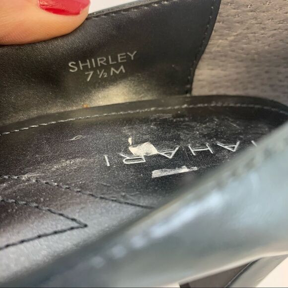 TAHARI "Shirley" Gray Block Heel Pumps Size 7.5 - Picture 8 of 9